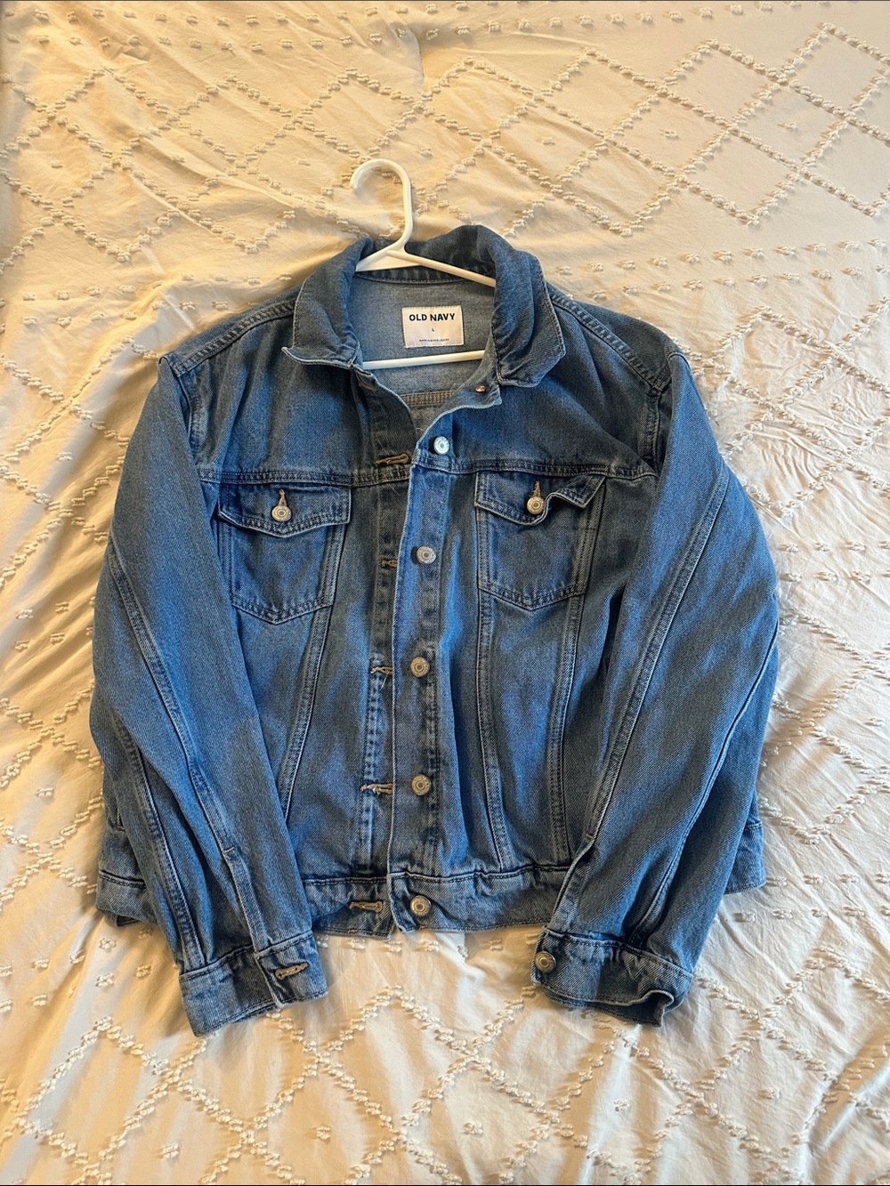 Old Navy Medium Blue Denim Trucker Jacket